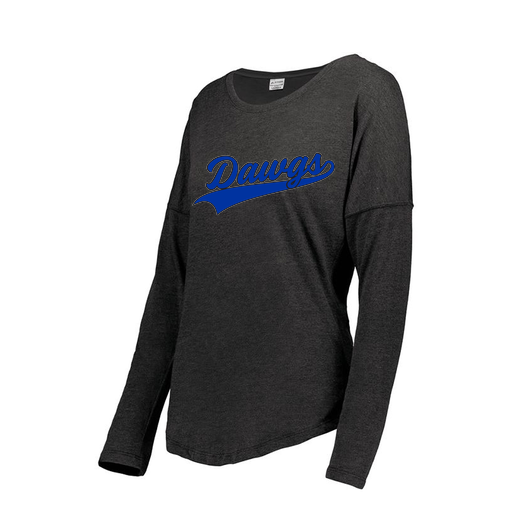 [FTLCUBBK-FAXS-LOGO2] Decker Women's Tri-Blend T-Shirt - Long Sleeve (Female Adult XS, Black, Logo 2)
