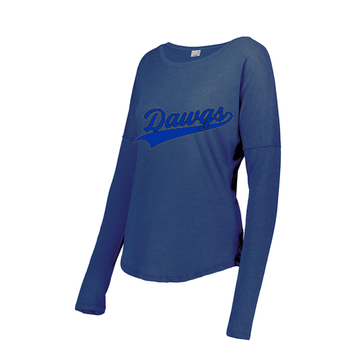 [FTLCUBRY-FAXS-LOGO2] Decker Women's Tri-Blend T-Shirt - Long Sleeve (Female Adult XS, Royal, Logo 2)
