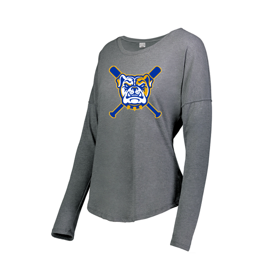 [3077.013.XS-LOGO1] Ladies LS Ultra-blend T-Shirt (Female Adult XS, Gray, Logo 1)