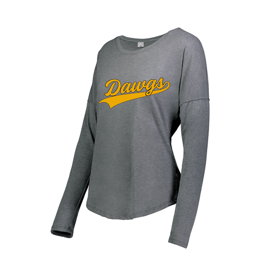 [3077.013.XS-LOGO3] Ladies LS Ultra-blend T-Shirt (Female Adult XS, Gray, Logo 3)