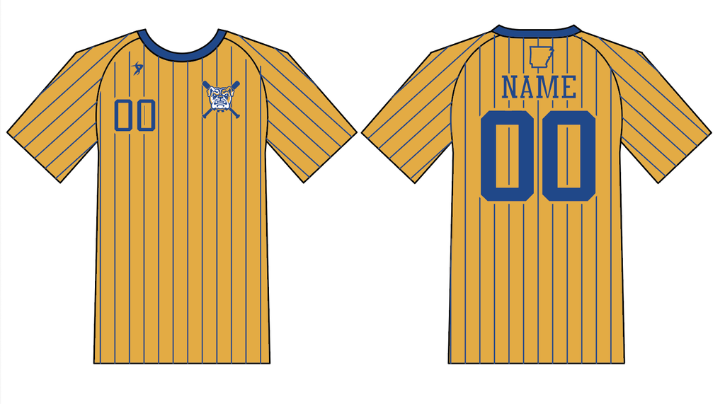 Paragould Dawgs - Yellow Pinstripe Jersey