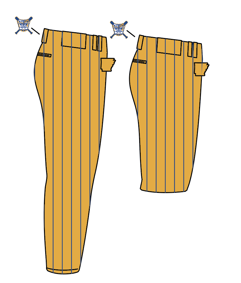 Paragould Dawgs - Yellow Pinstripe Pants